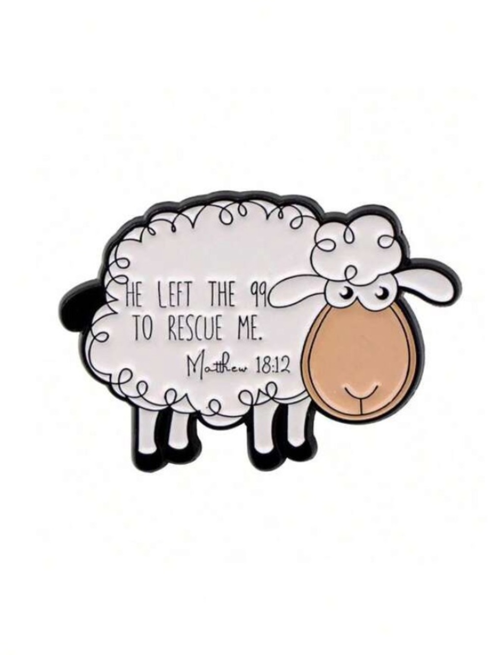 Christian Sheep Enamel Pin NWT